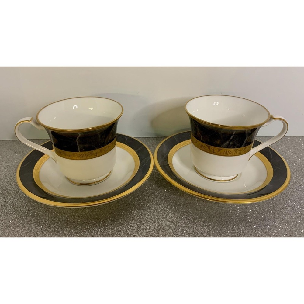 Noritake OPULENCE Cup and Saucer Set (s) LOT OF 2 Bone China Japan 9799